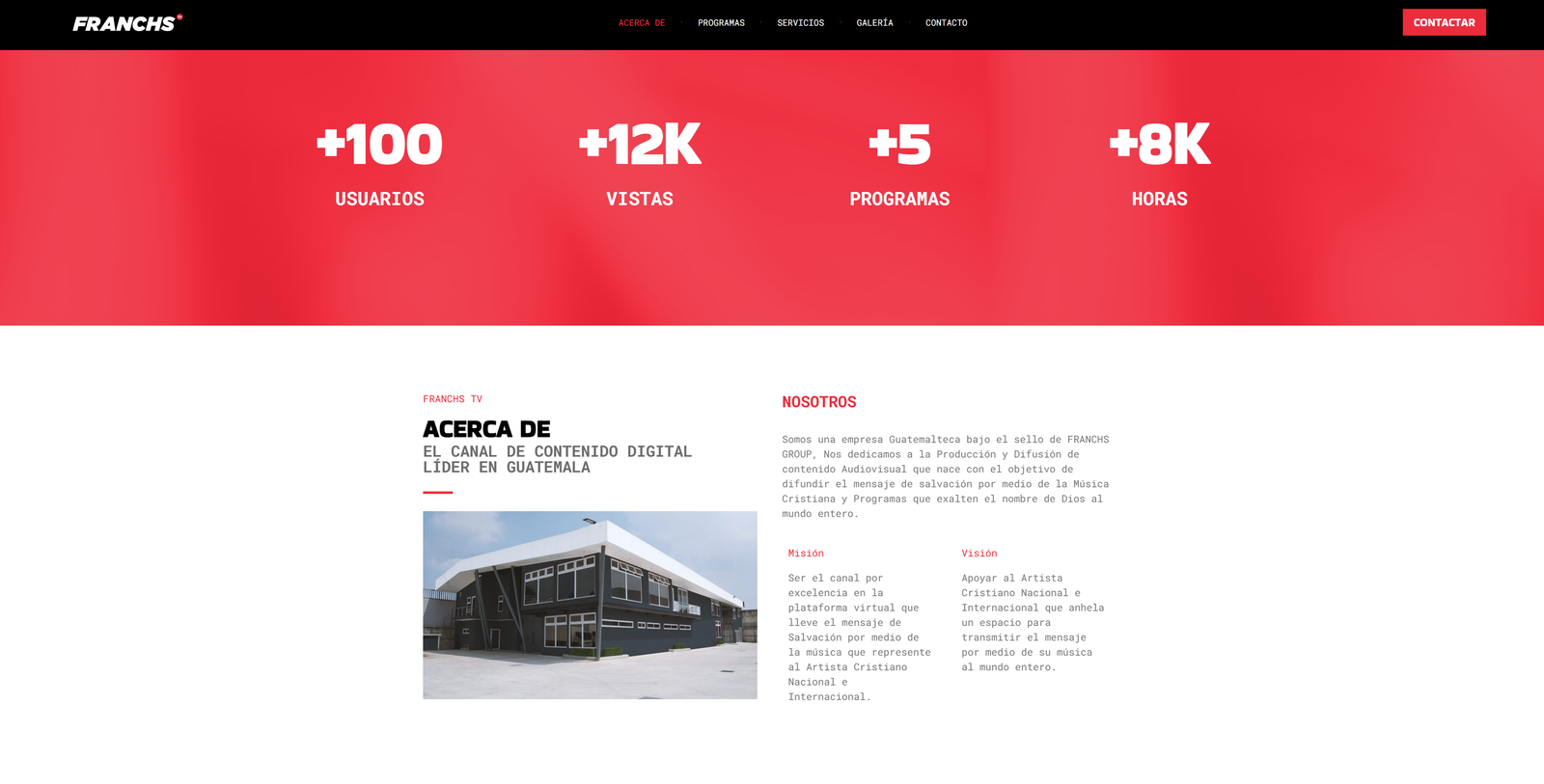 Diseño Web - Franchs TV